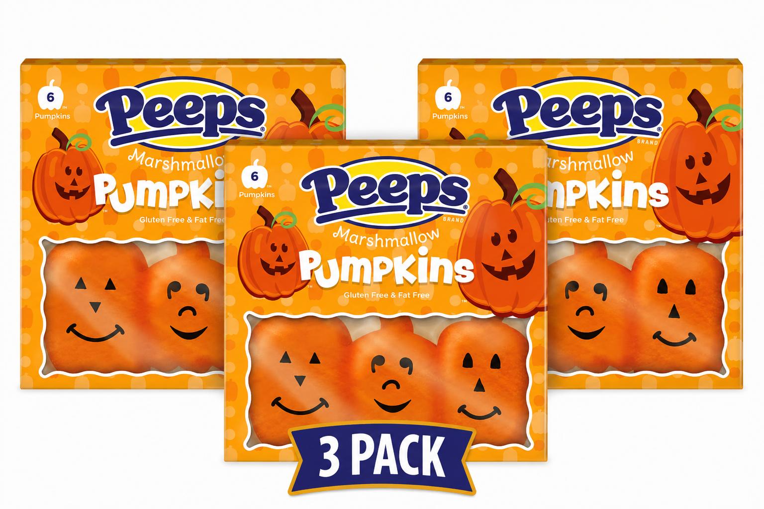 PEEPS Marshmallow Pumpkins, 3 Pack