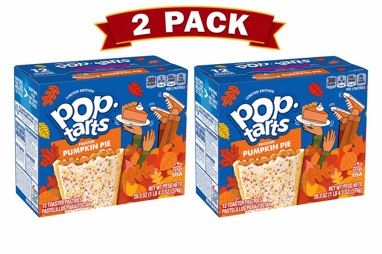 Pop-Tarts Frosted Pumpkin Pie, 20.3 oz, 2 Pack