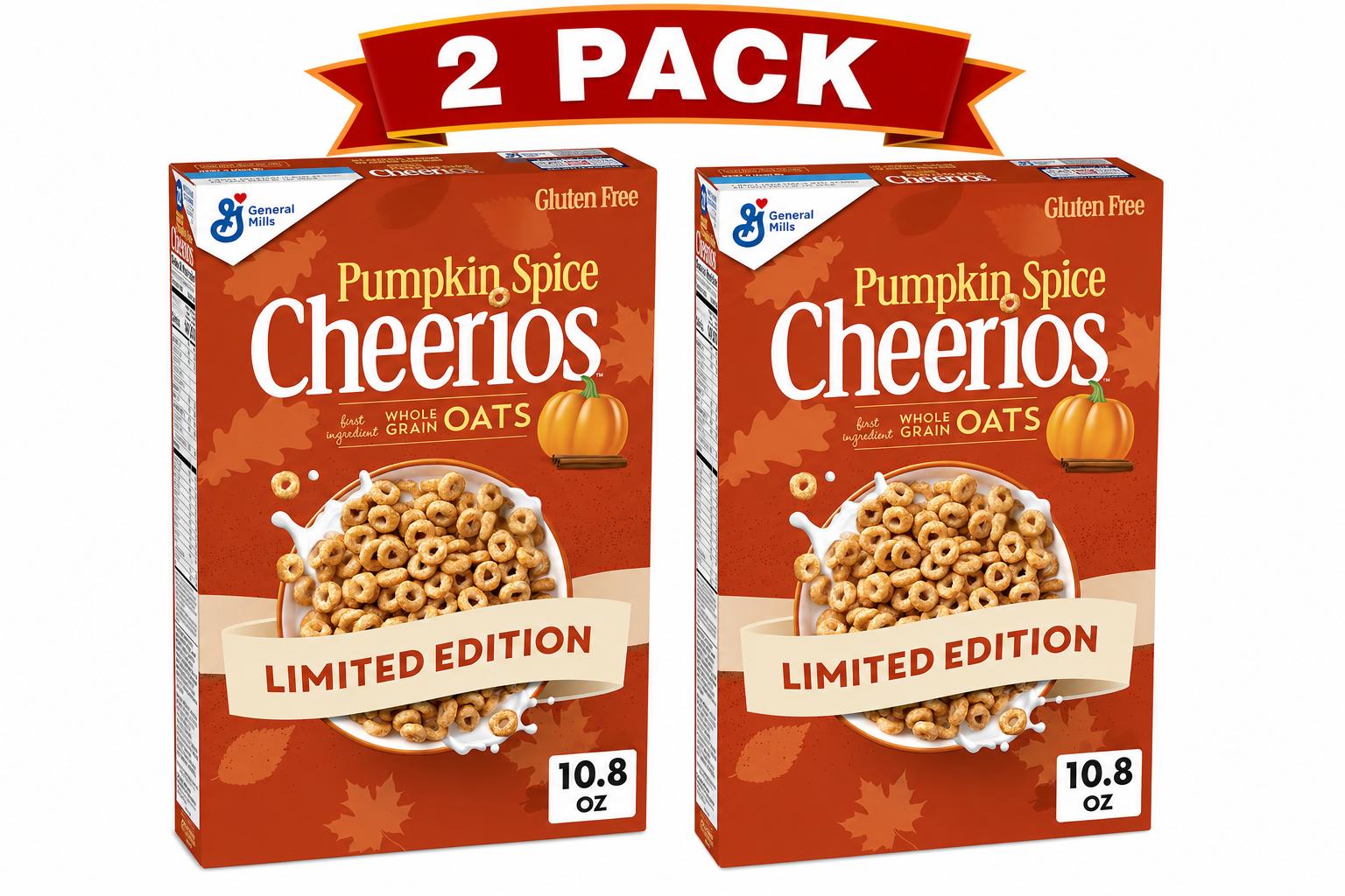 Pumpkin Spice Cheerios Cereal, 10.8 oz, 2 Pack