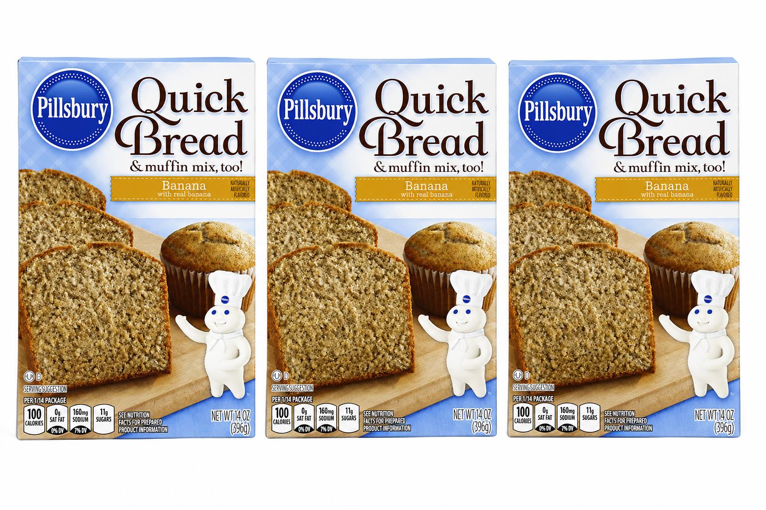 Pillsbury Banana Quick Bread 14OZ (3 PACK)