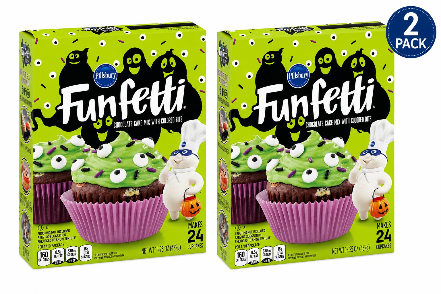 Pillsbury Funfetti Slime Cake Mix, 2 Pack