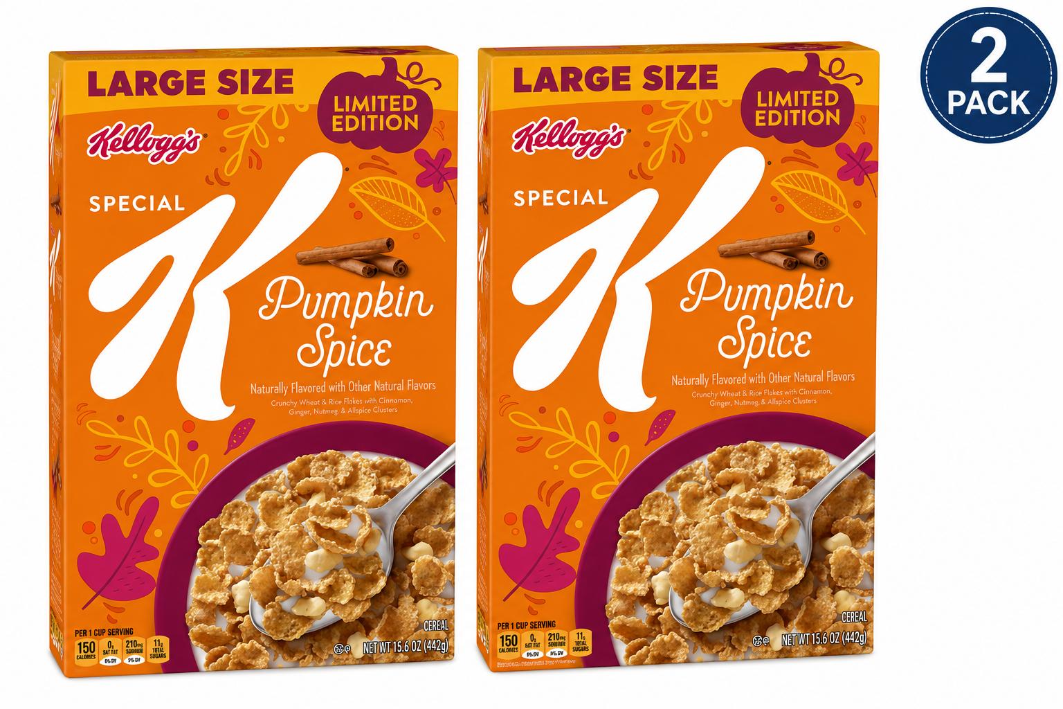 Kellogg’s Special K Pumpkin Spice Cereal, 15.6 oz, 2 Pack