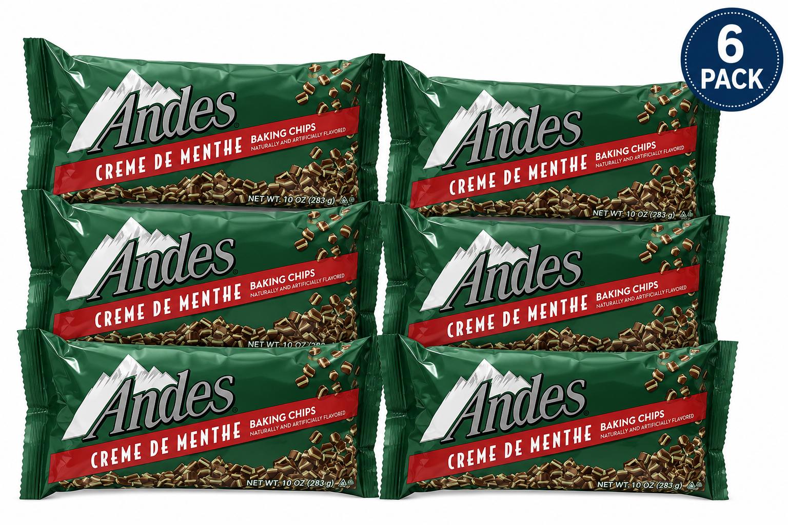 Andes Mint Baking Chips, 10 oz, 6 Pack