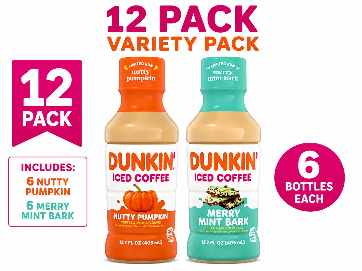 Dunkin' Iced Coffee Variety Pack 13.7 fl oz, 12 Count