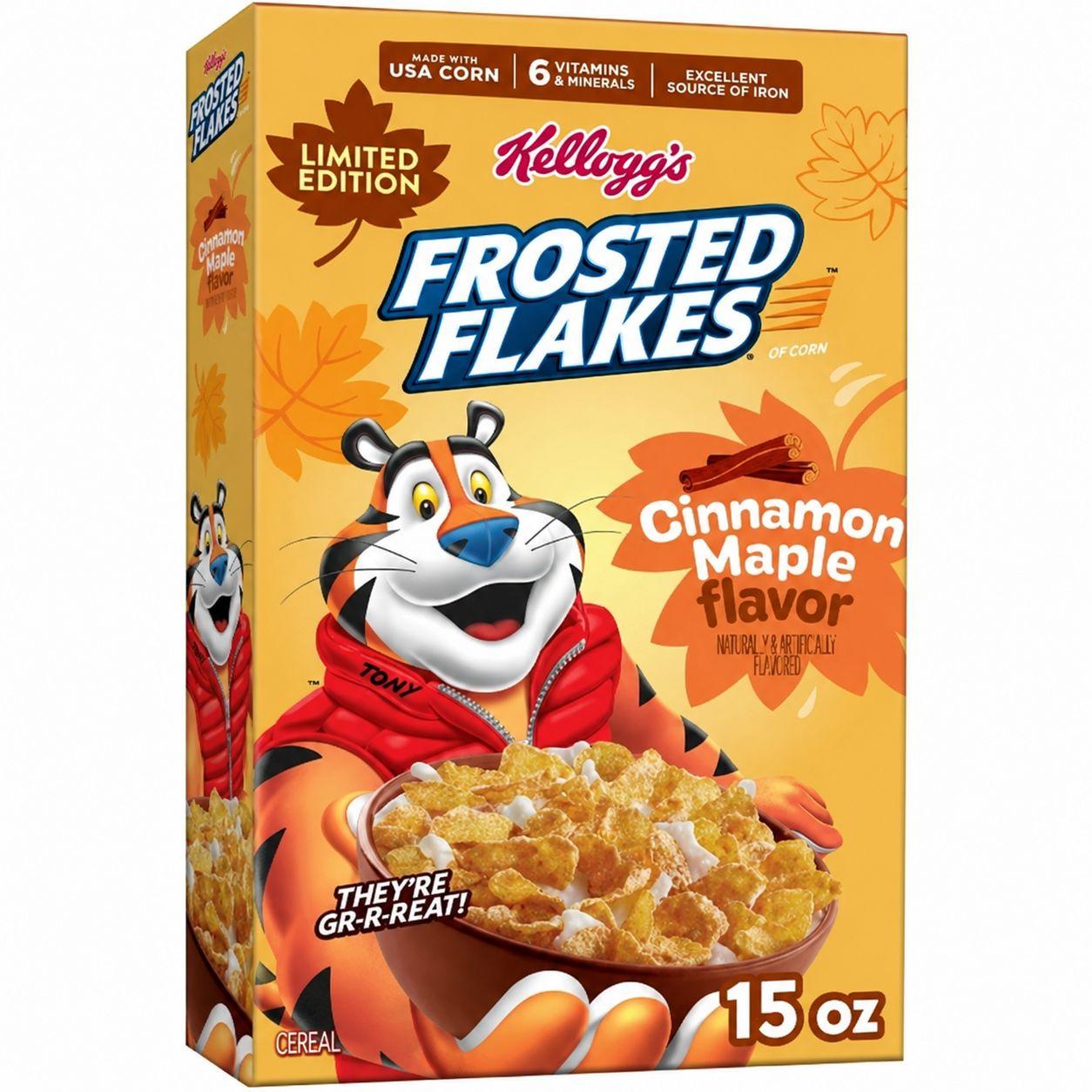 Kellogg's Frosted Flakes Cinnamon Maple, 15 oz