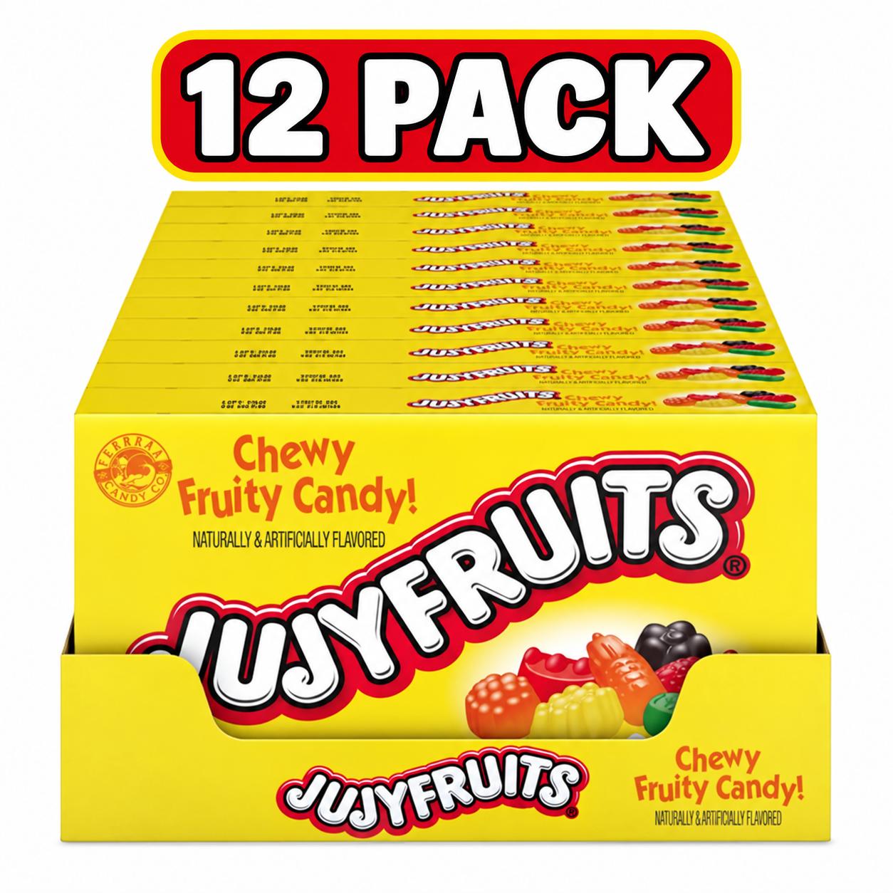 Jujyfruits Assorted Chewy Candy, 5 oz Theater Boxes, 12 Pack