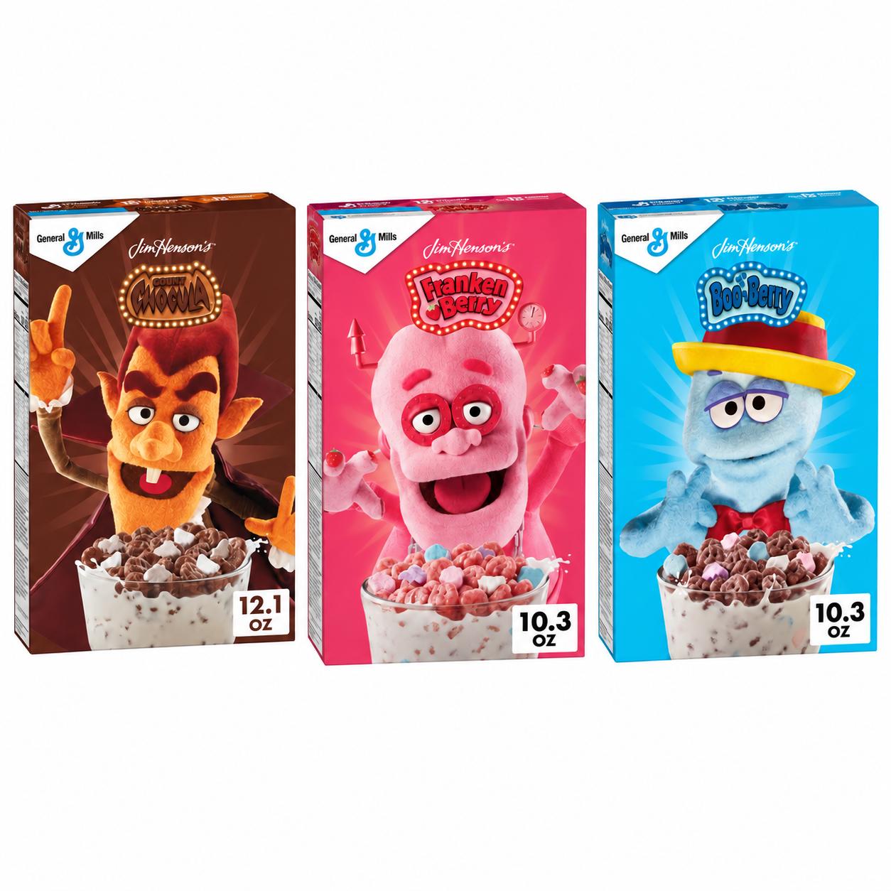 Monster Cereal Variety Pack: Chocula, Franken, Boo, 3 Ct
