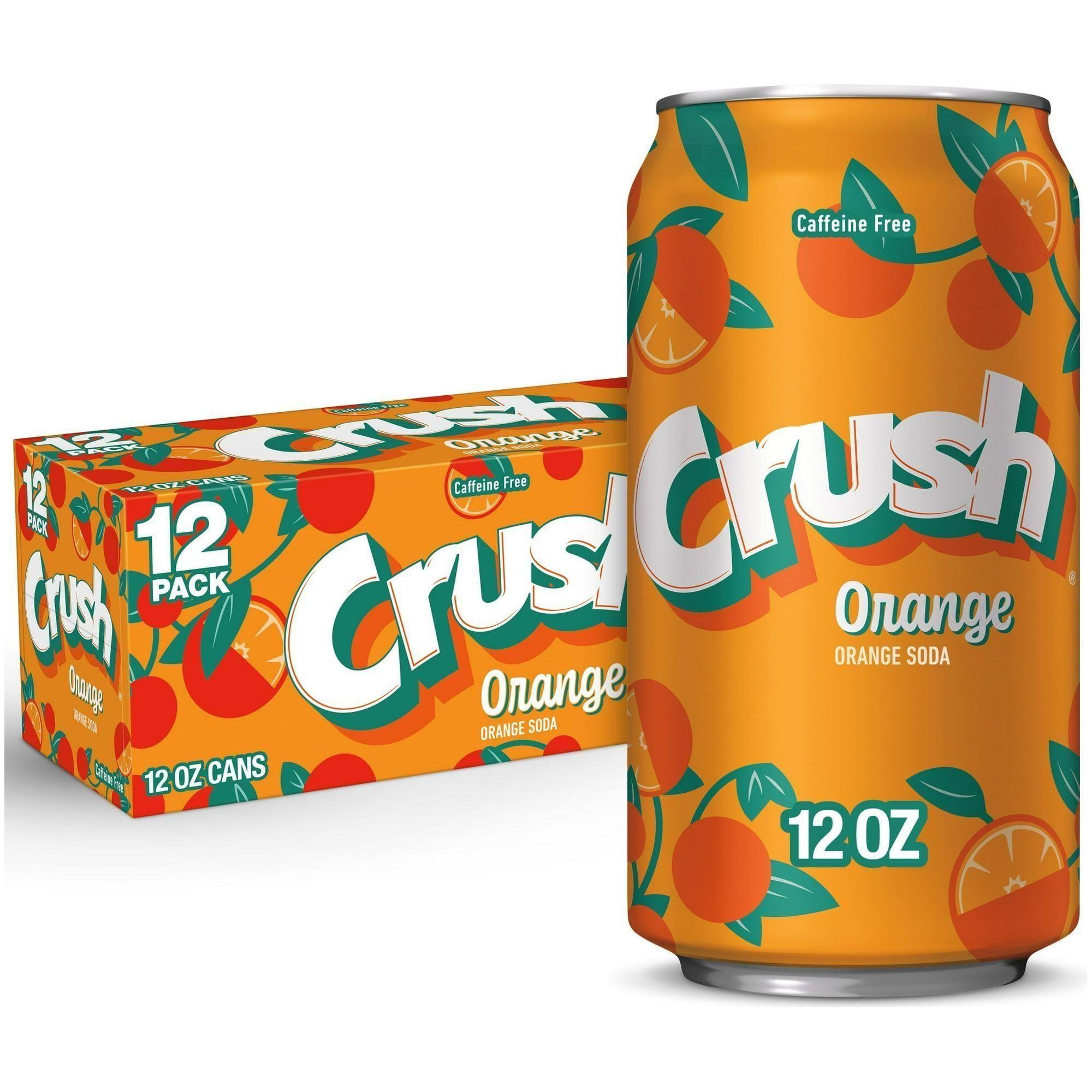 Caffeine-Free Crush Orange Soda, 12 oz Cans - 12 Pack - Orange Crush