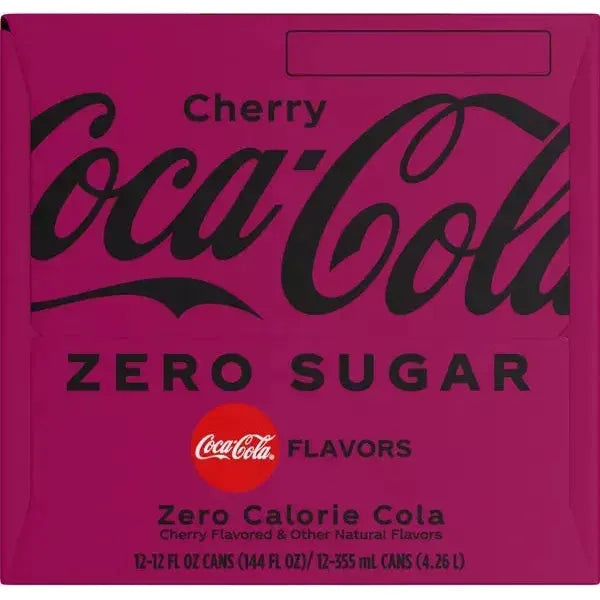 Coca-Cola Zero Sugar Cherry - 12 Pack of 12 fl oz Cans - Coca-Cola