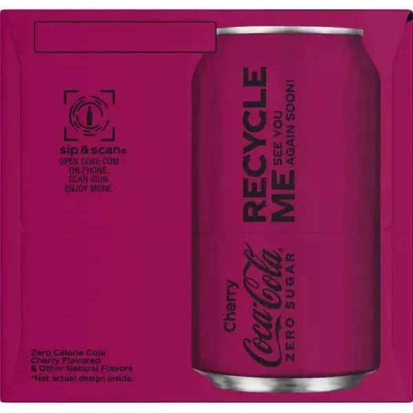 Coca-Cola Zero Sugar Cherry - 12 Pack of 12 fl oz Cans - Coca-Cola