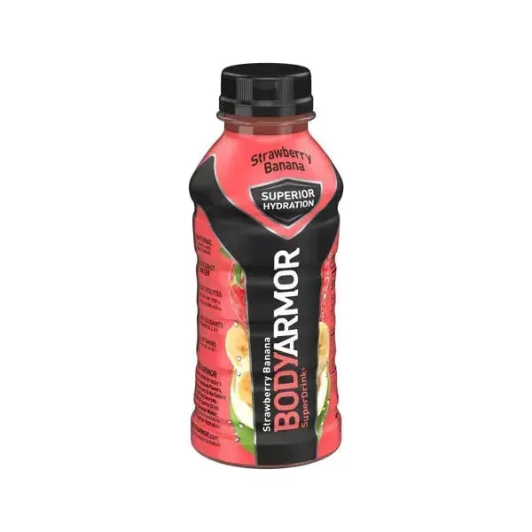 BODYARMOR Strawberry Banana SuperDrink Hydration Pack, 12 oz Bottles, 8 Count - BODYARMOR