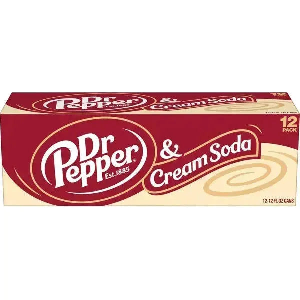 Dr Pepper Cream Soda Zero Sugar, 12 oz Cans - 24 Count - Dr. Pepper