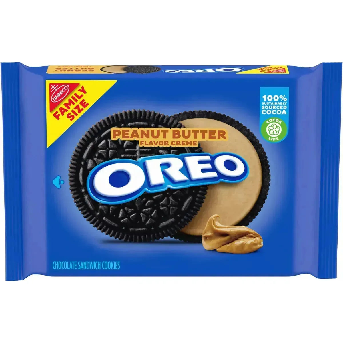Chocolate Peanut Butter Oreo Sandwich Cookies, Family Size, 12 - 17 Oz Packs - Oreo