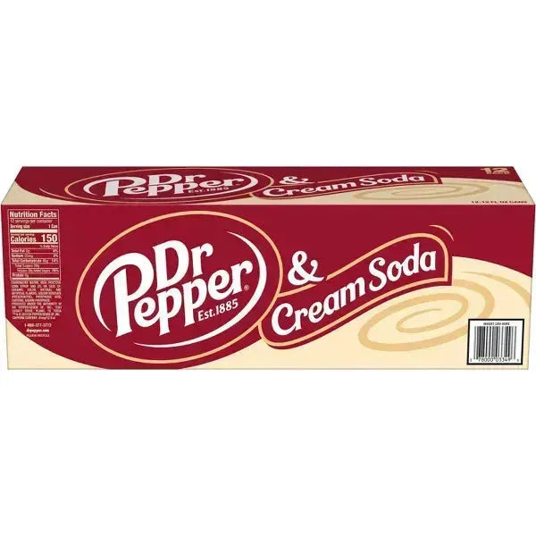 Dr Pepper Cream Soda Zero Sugar, 12 oz Cans - 24 Count - Dr. Pepper