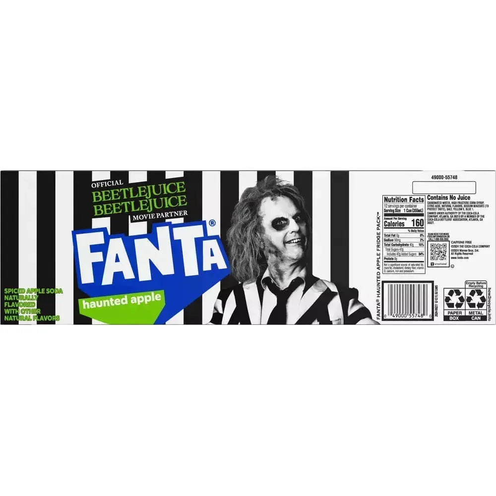 Fanta Spooky Apple Soda, 12 fl oz (12 Pack) - Fanta