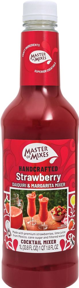 Master of Mixes Strawberry Daiquiri & Margarita Mixer, 1 Liter (33.8 fl oz) - Master of Mixes