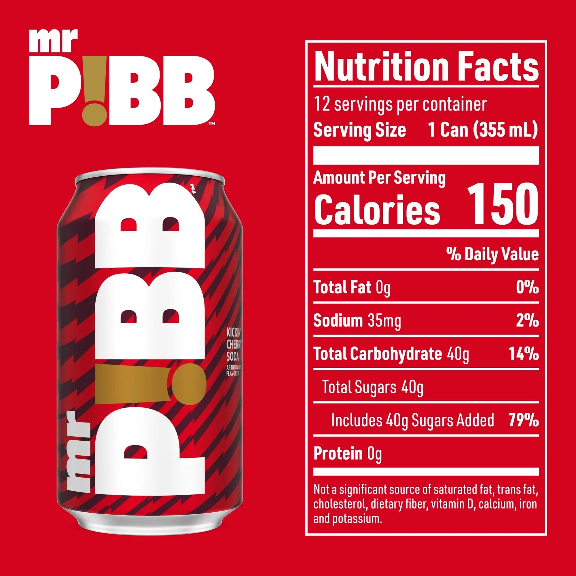 Pibb Xtra Bold Cherry Soda - 24 Pack of 12 oz Cans - Pibb