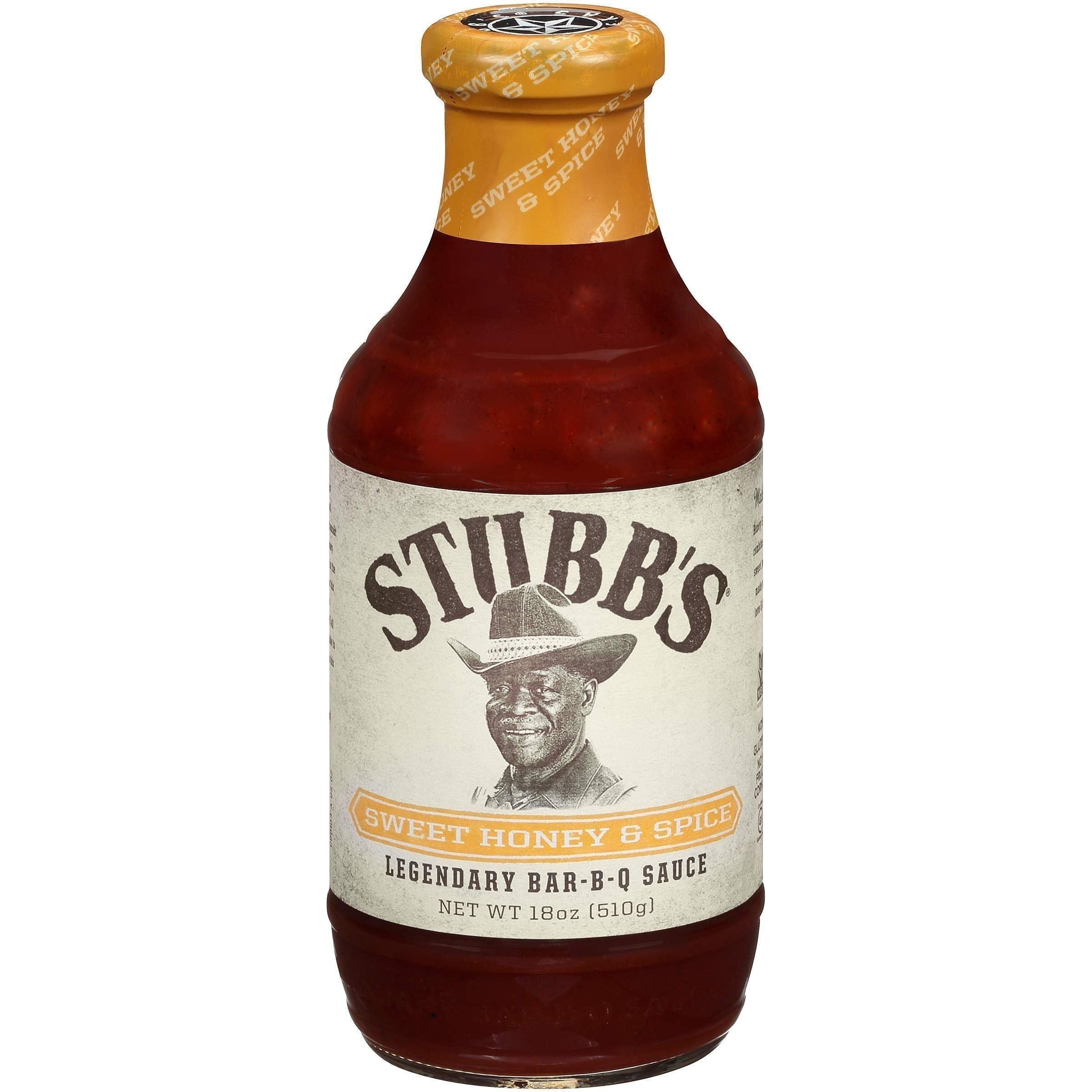 Stubb's Sweet & Spicy Honey BBQ Sauce - 18oz Bottle, Pack of 6 - Stubb's