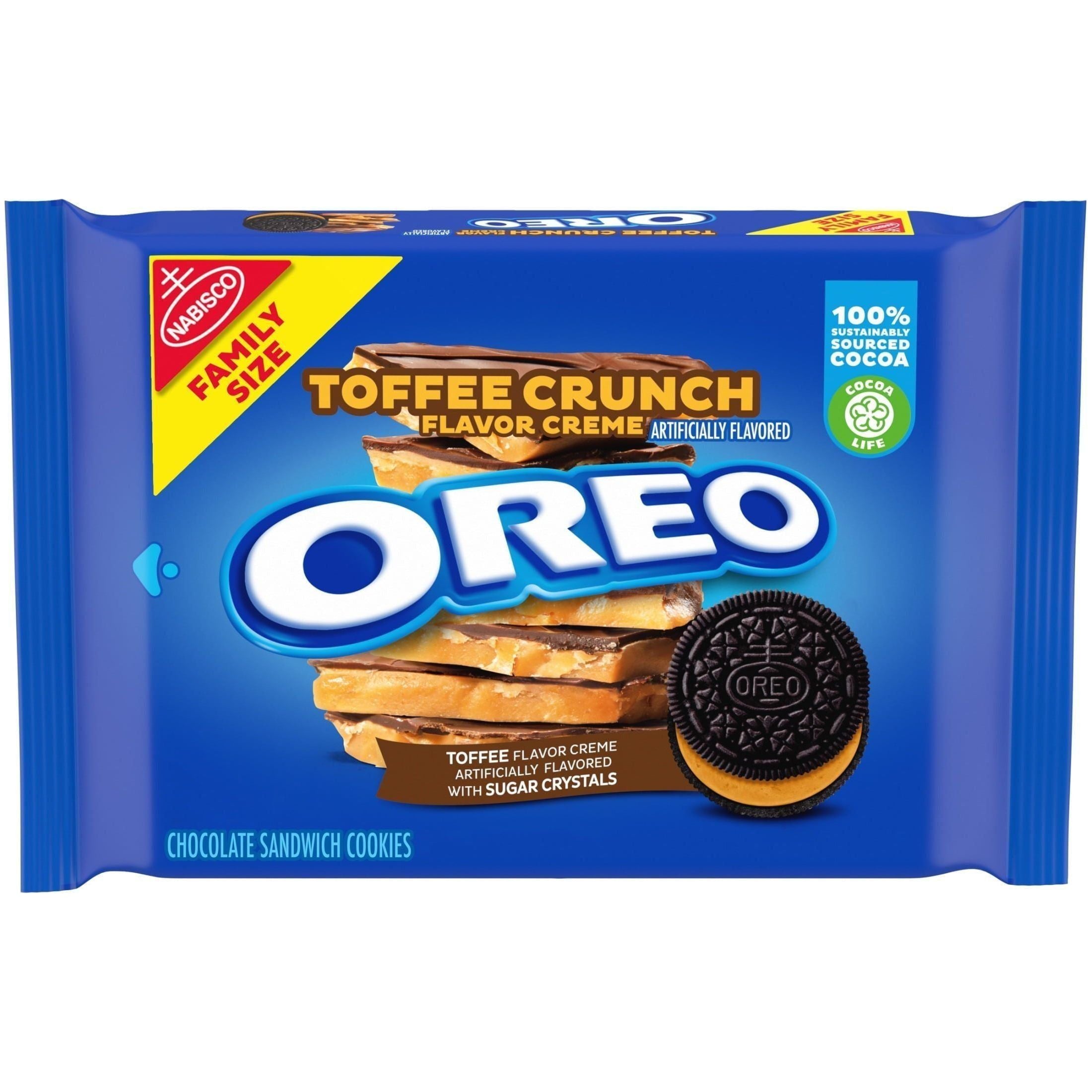 OREO Toffee Crunch Delight Cookies with Sugar Crystals, Family Size, 17 oz - Oreo