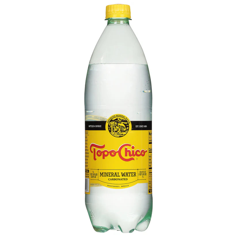Topo Chico Sparkling Mineral Water, 33.8 fl oz, Pack of 6 Bottles - Topo Chico