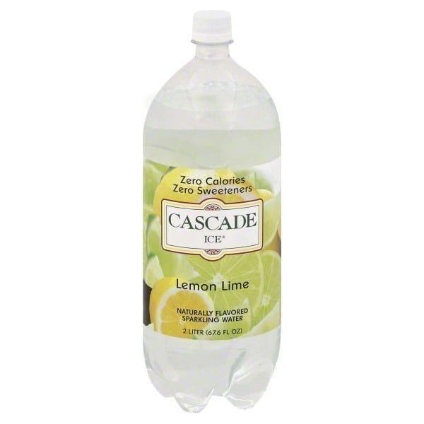 Lemon Lime Cascade Ice Sparkling Water - 2 Liter (67.6 oz) Refreshing Beverage - Cascade Ice