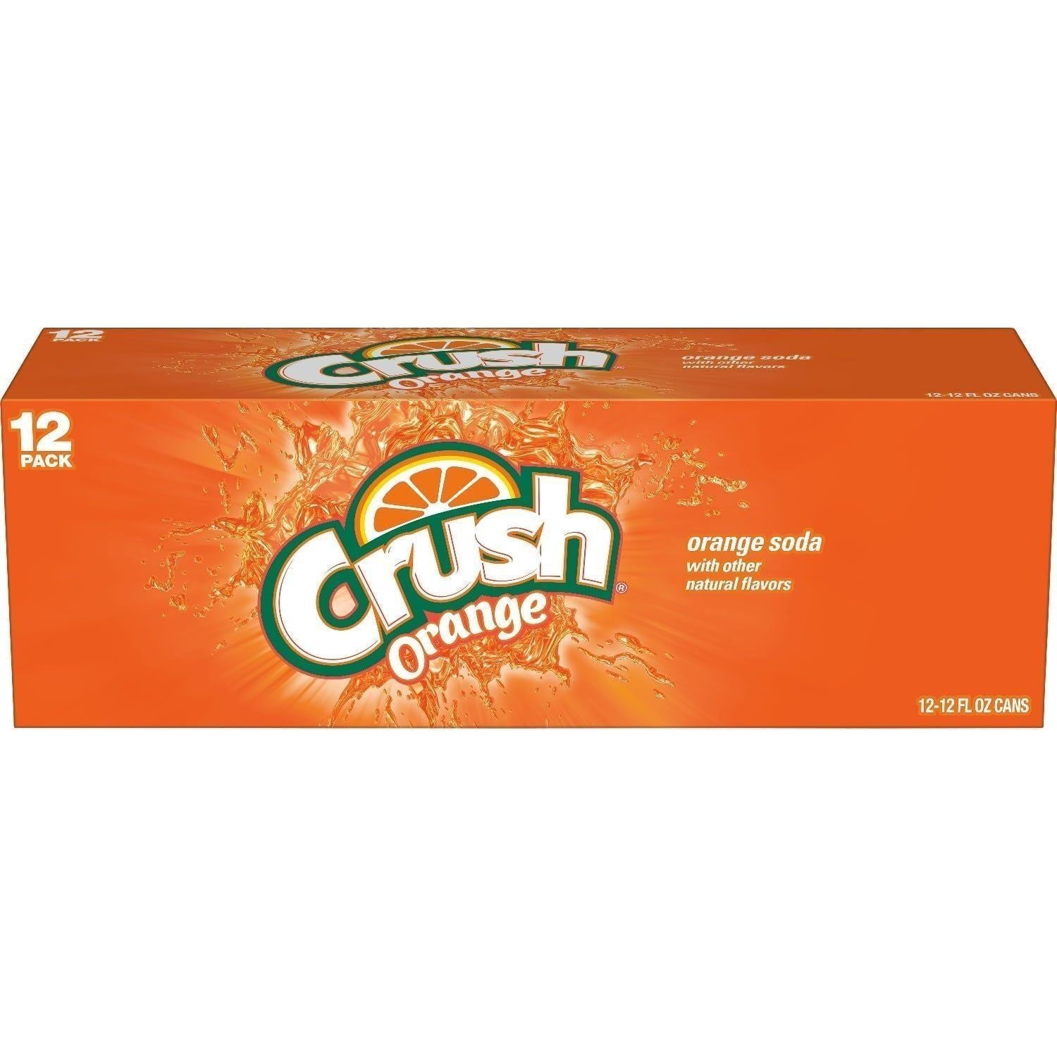 Caffeine-Free Crush Orange Soda, 12 oz Cans - 12 Pack - Orange Crush