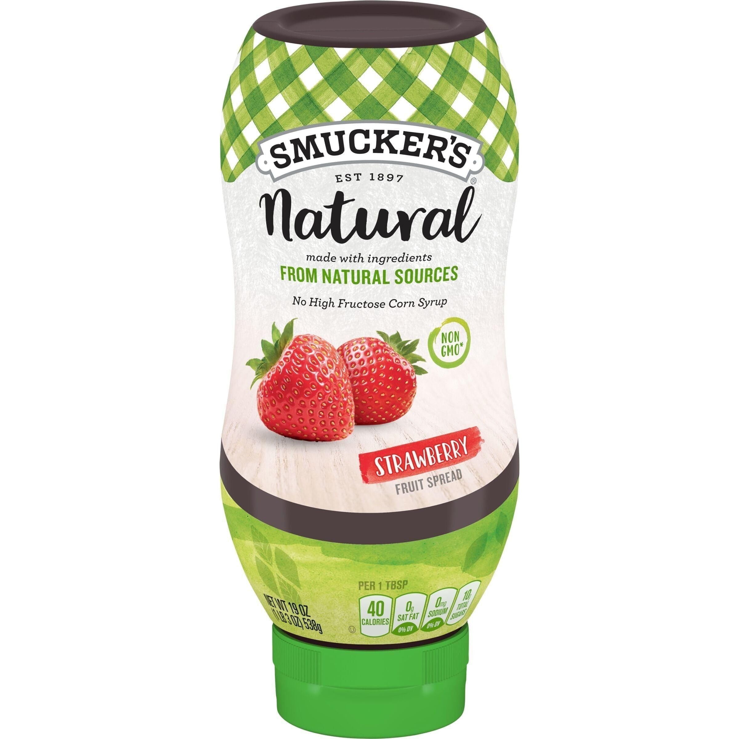 Smucker's Natural Strawberry Spread, 19oz, Pack of 12 - Smucker's