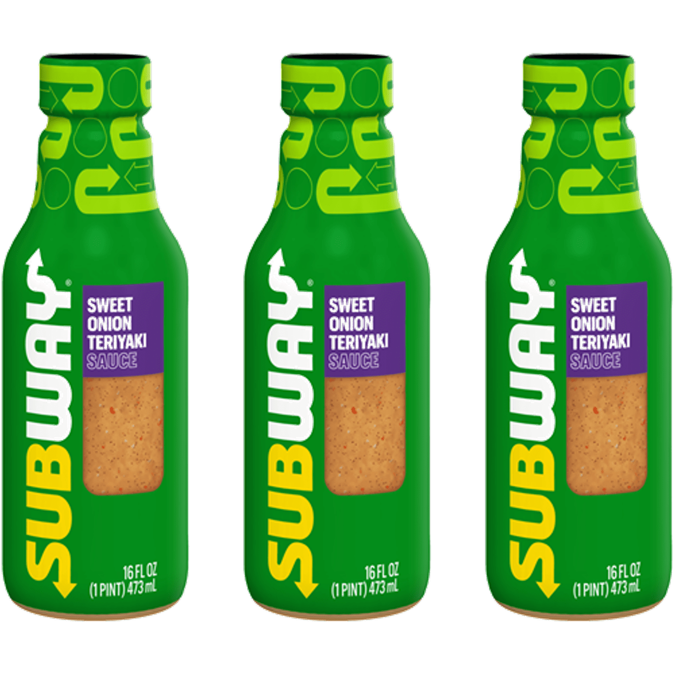Subway Sweet Onion Teriyaki Sauce, 3-Pack of 16 fl. oz. Bottles - New - Subway