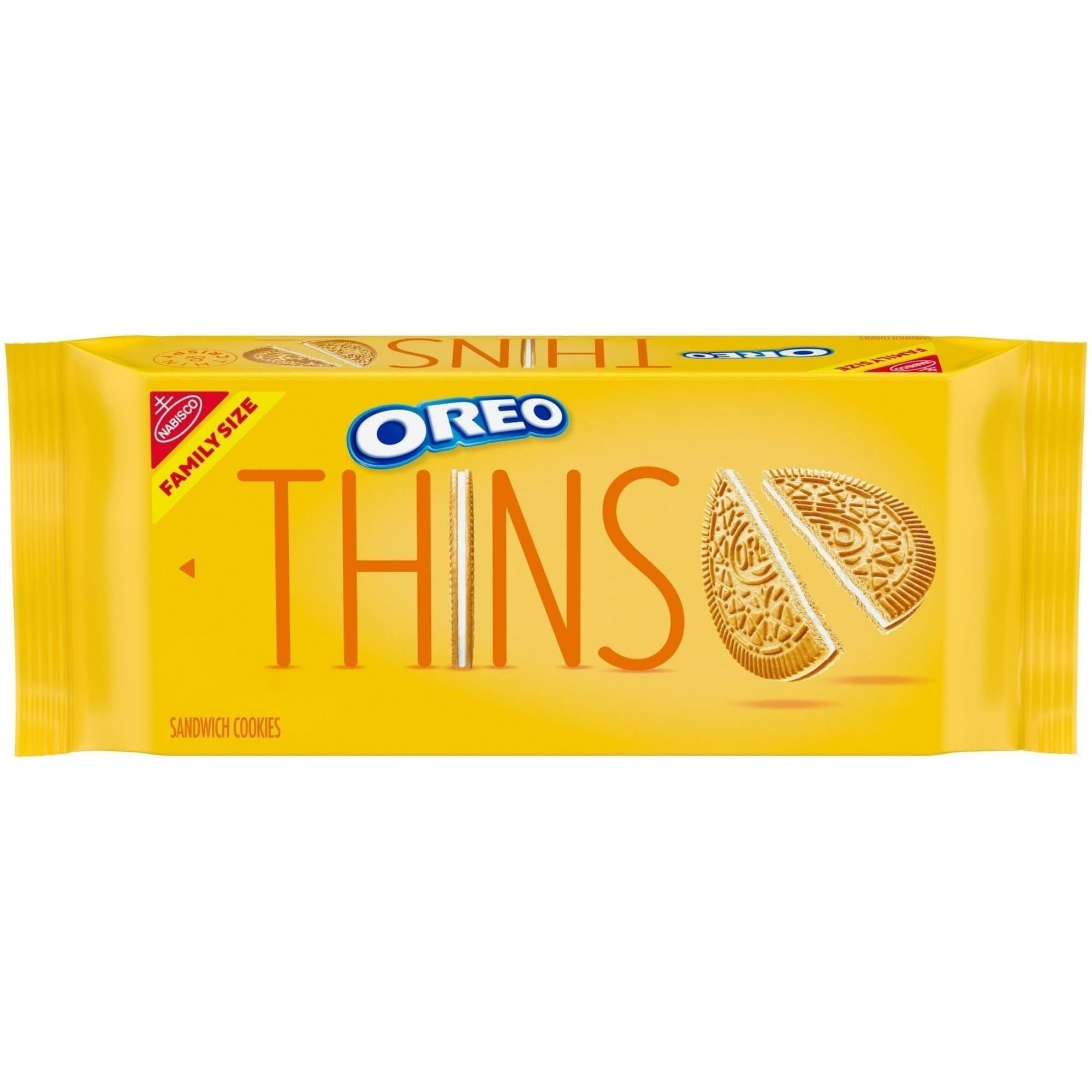 OREO Thins Golden Crispy Cookies, Family Size, 11.78 oz - Twin Pack - Oreo