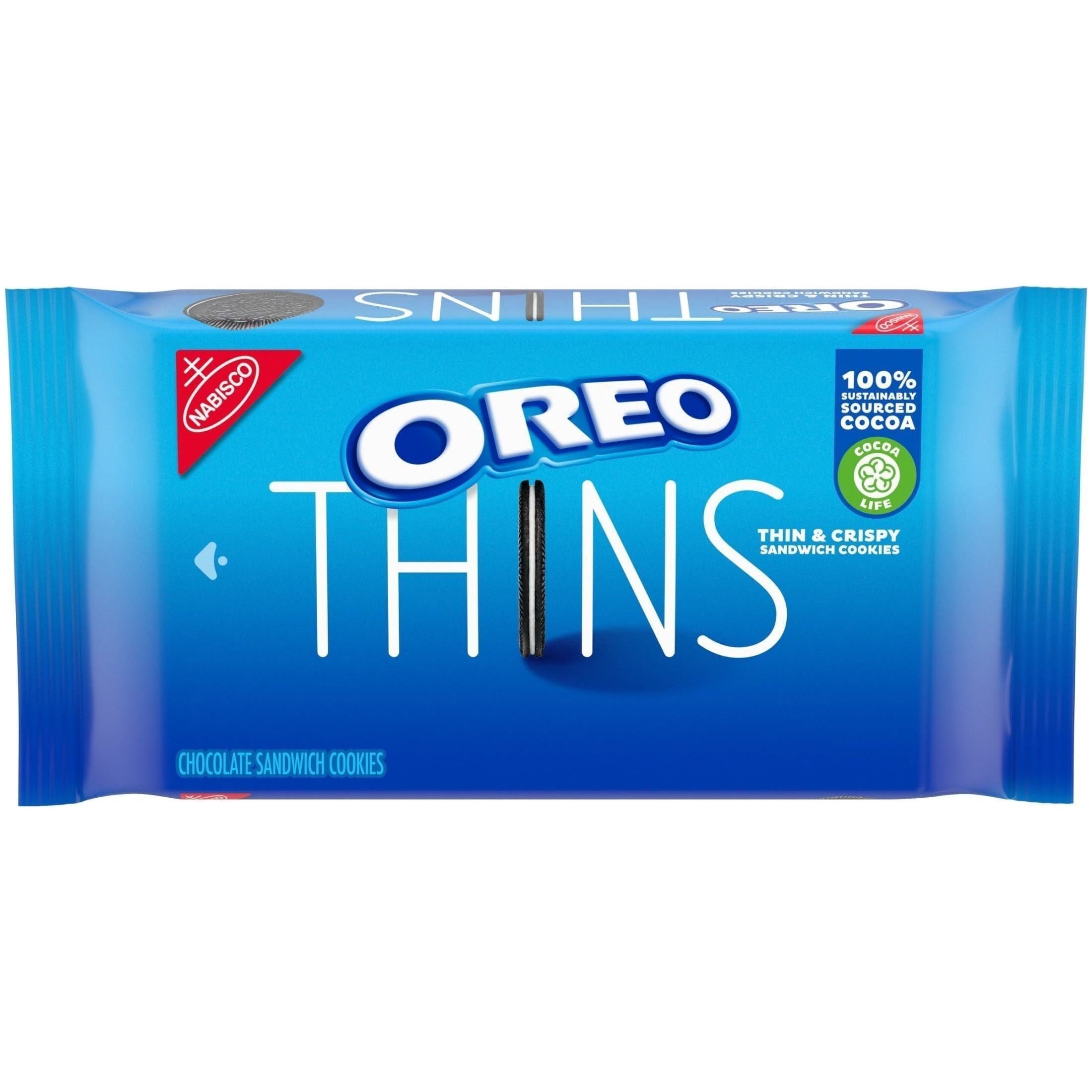 OREO Thins Crispy Chocolate Sandwich Cookies, 10.1 oz - Oreo