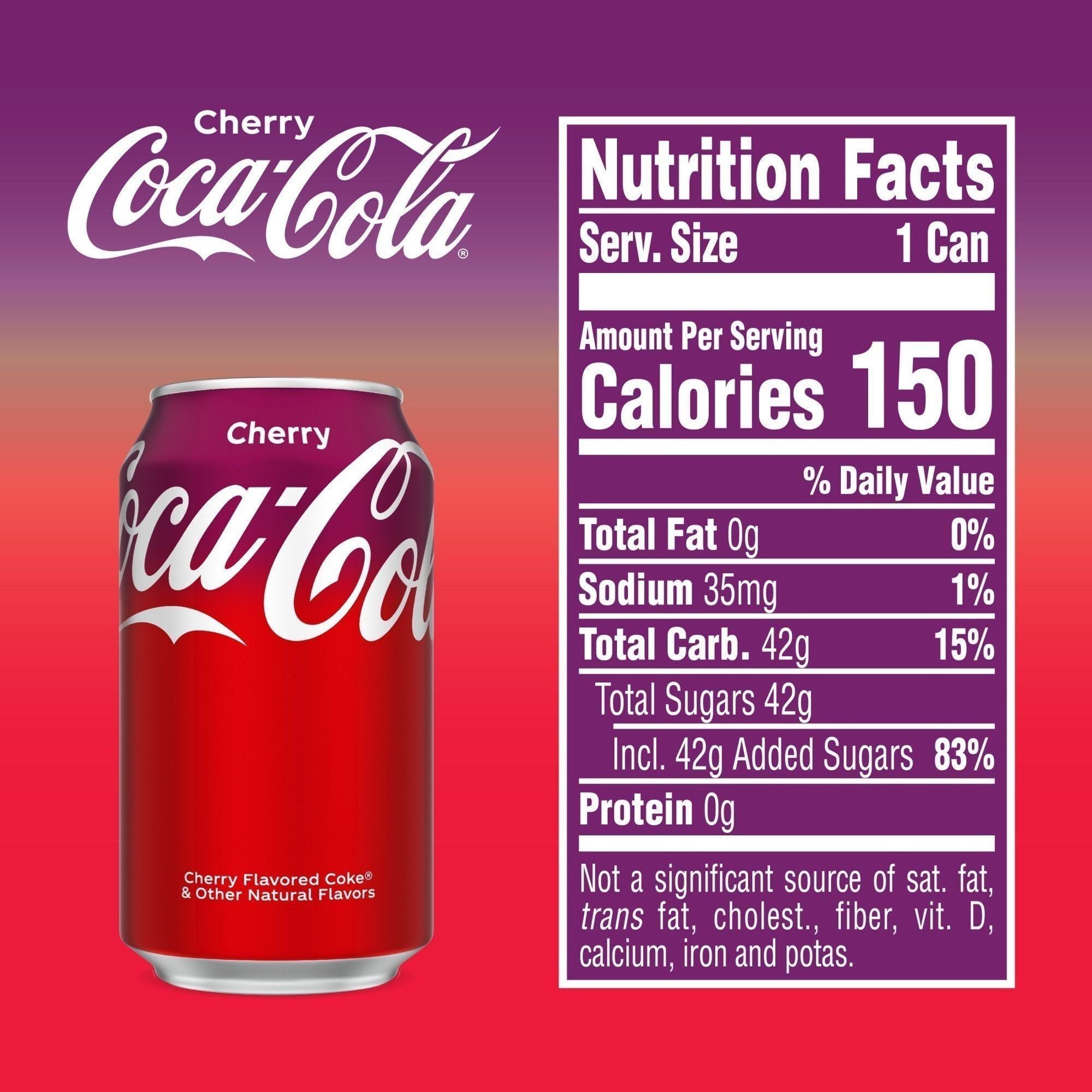 Coca Cola Cherry Flavored Soda, 12-Oz Cans - 24-Pack - Coca-Cola