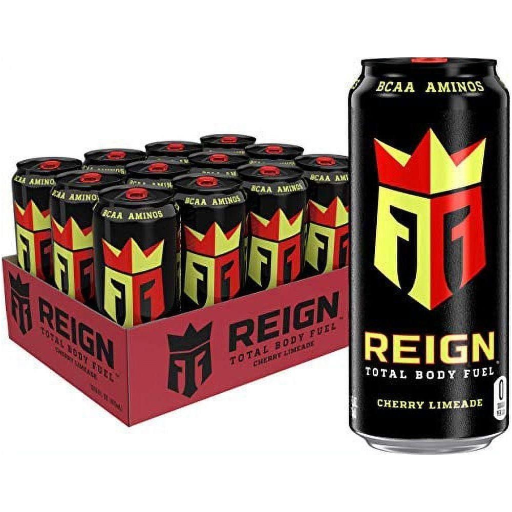 Reign Total Body Fuel Cherry Limeade Performance Drink - 12 Pack of 16 Fl Oz Cans - Reign