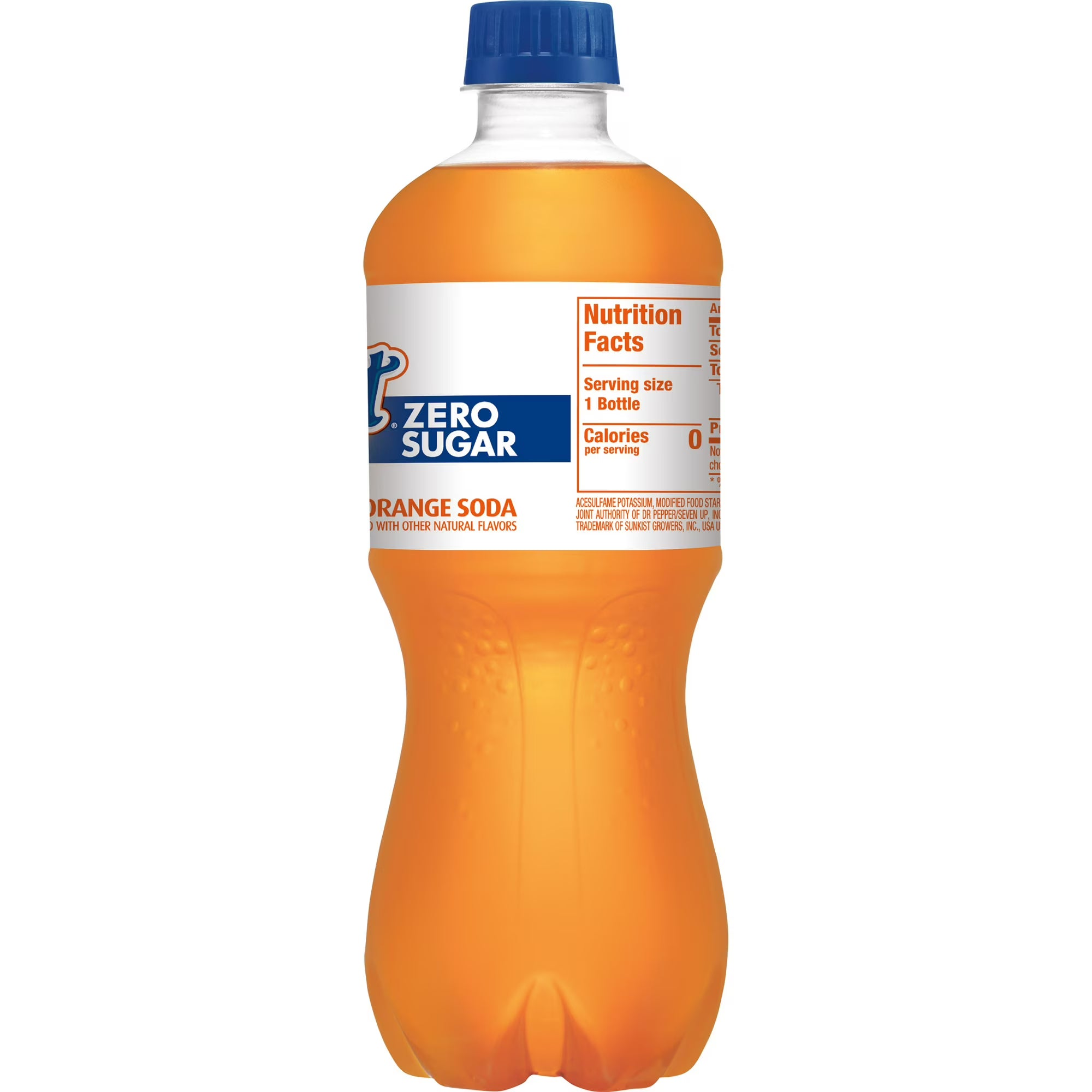 Sunkist Orange Zero Sugar Soda Orange 20oz, 12 Pack - Sunkist
