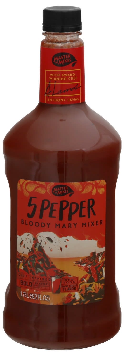 Master of Mixes 5 Pepper Bloody Mary Mixer, 1.75 L Bottle - Master of Mixes