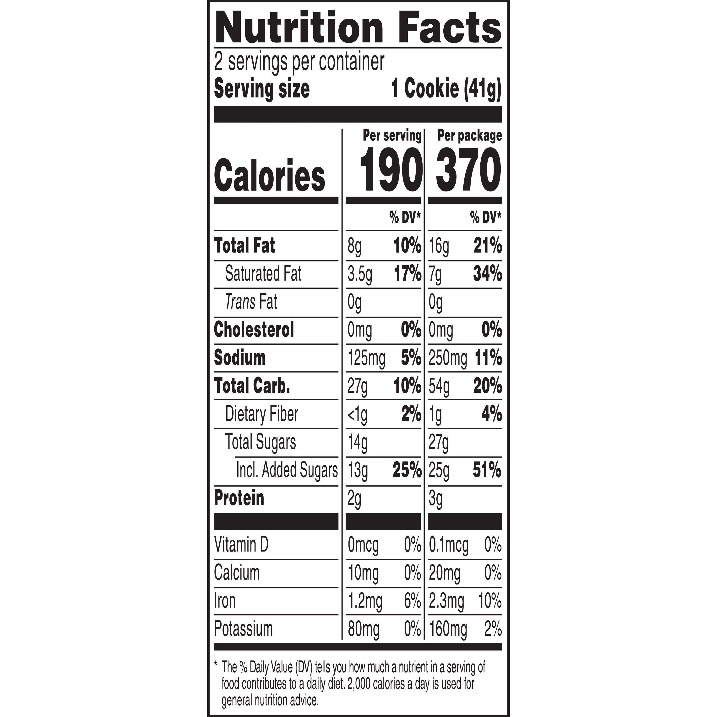 Grandma's Classic Chocolate Chip Cookies, 2.875 oz Single Serve Pack - Grandma's