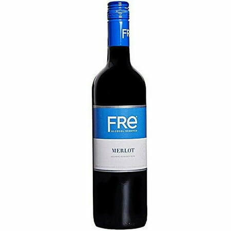 FRE Merlot Non-Alcoholic Wine Beverage, Rich Flavor Profile and Aromas, 750 mL, 6 Pack