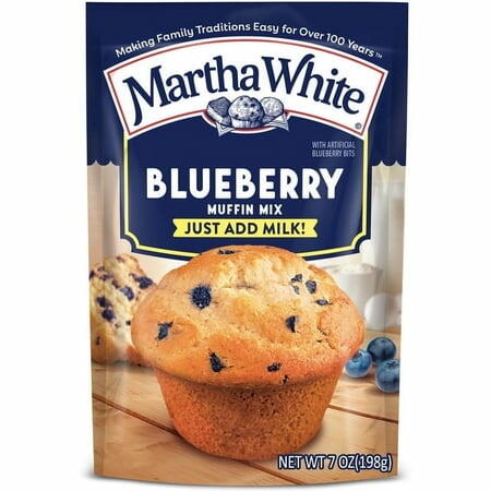 Martha White Blueberry Muffin Mix 7 Oz Bag (Pack of 2) - Martha White