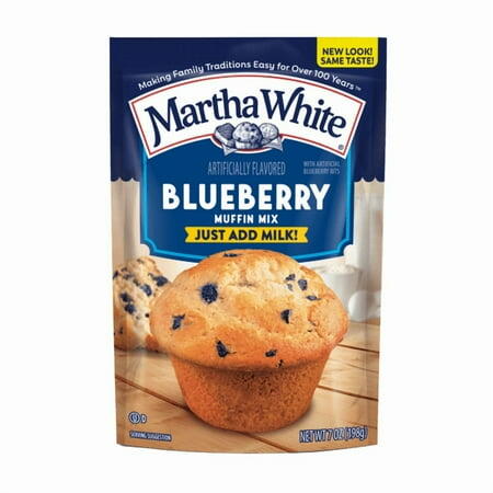 Pack of 4 Martha White Blueberry Muffin Mix  7 oz - Martha White