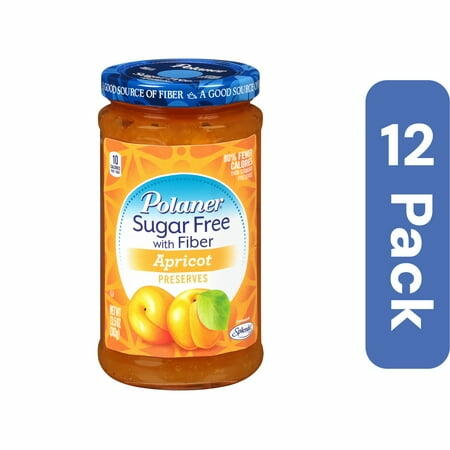 Polaner Sugar Free Apricot Preserves 13.5 oz (Pack of 12) - Polaner