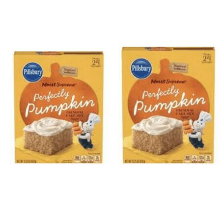Pillsbury Perfectly Pumpkin Cake Mix, 15.25 oz, 2 Pack