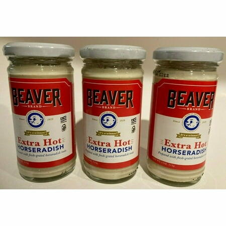Beaver Brand Extra Hot Horseradish  3 Pack  4 Ounces - Beaver Brand