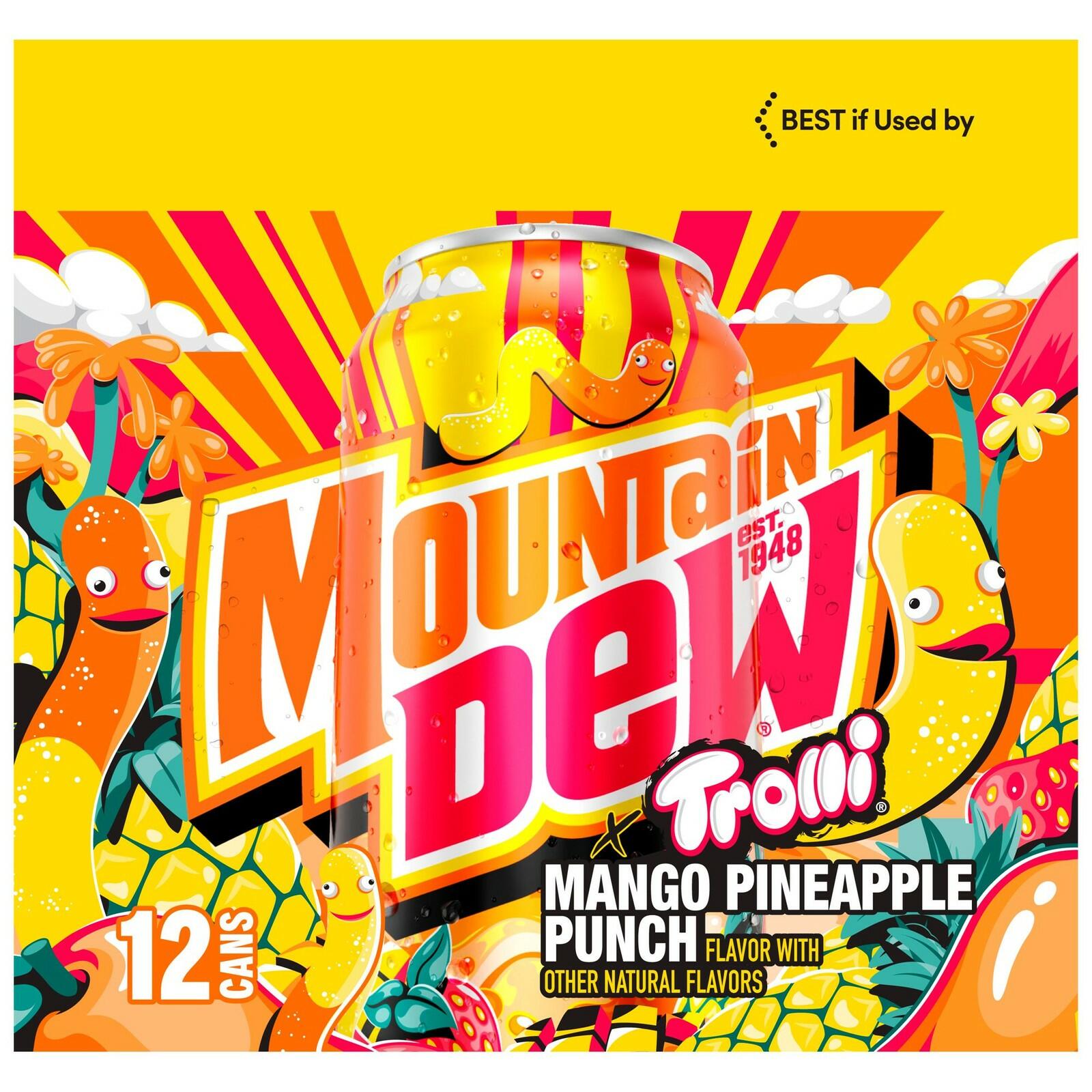 Mountain Dew Trolli Mango Pineapple Punch Soda 12 pk Cans - Mountain Dew