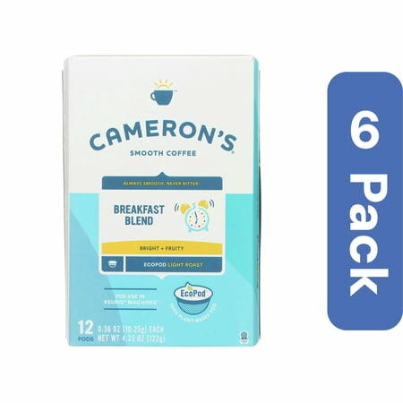 Cameron's Coffee Breakfast Blend EcoPods, 12 Count, 6 Pack