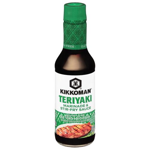 Kikkoman Teriyaki Marinade & Stir-Fry Sauce, Gluten Free Low Sodium, 10 oz, 1 Pack