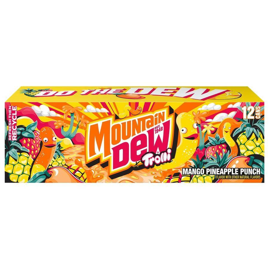 Mountain Dew Trolli Mango Pineapple Punch Soda 12 pk Cans - Mountain Dew