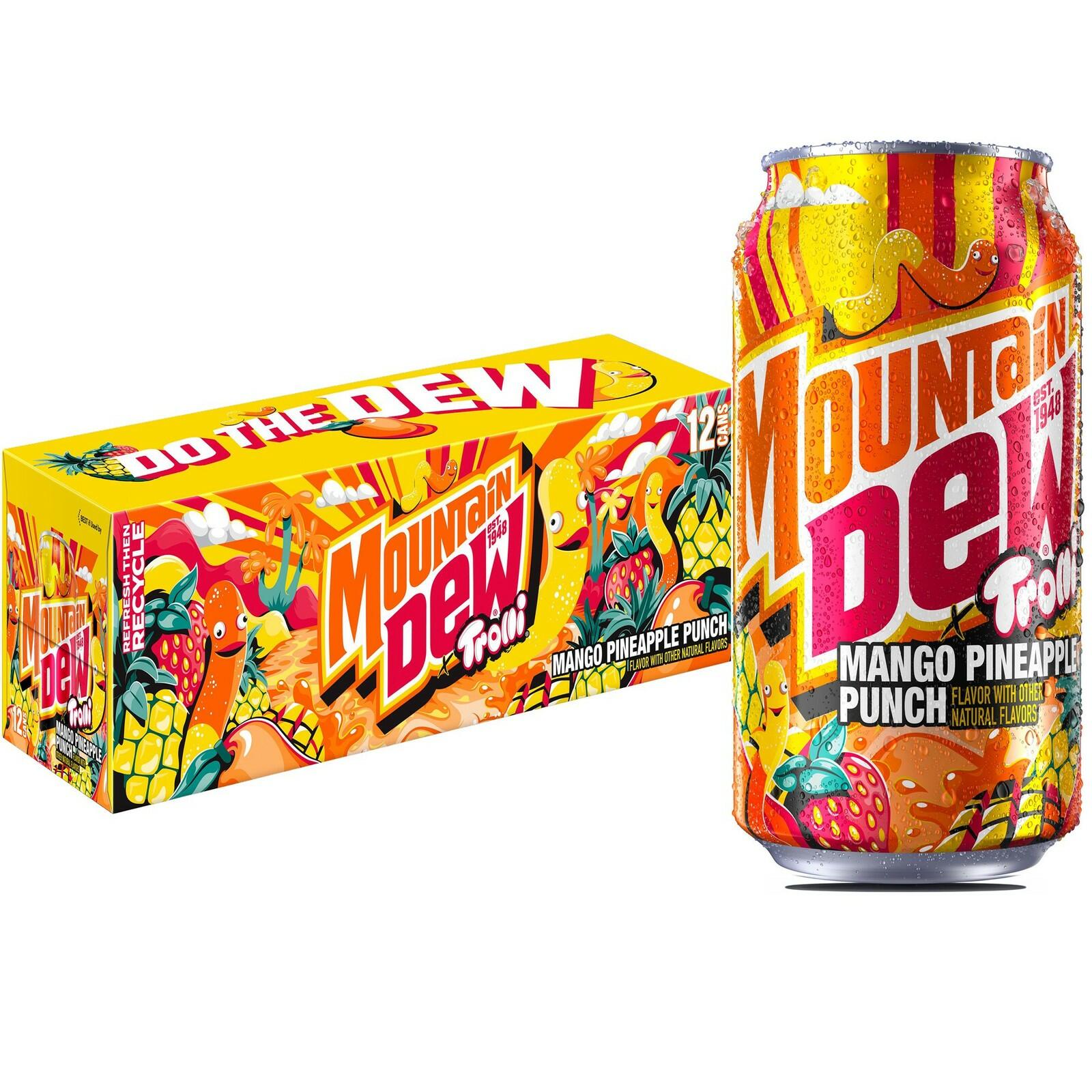 Mountain Dew Trolli Mango Pineapple Punch Soda 12 pk Cans - Mountain Dew