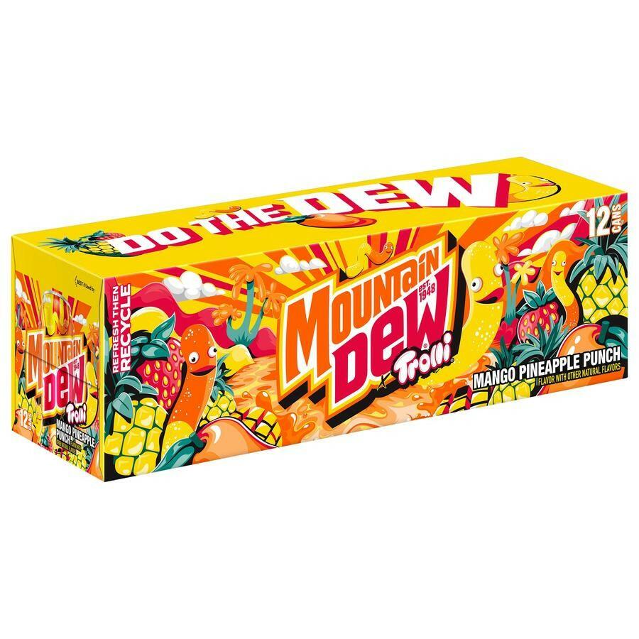 Mountain Dew Trolli Mango Pineapple Punch Soda 12 pk Cans - Mountain Dew