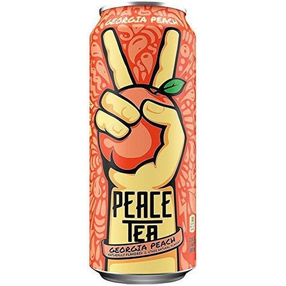 Peace Tea Georgia Peach Sweet Tea Drinks, 23 fl oz, 12 Pack - Peace Tea