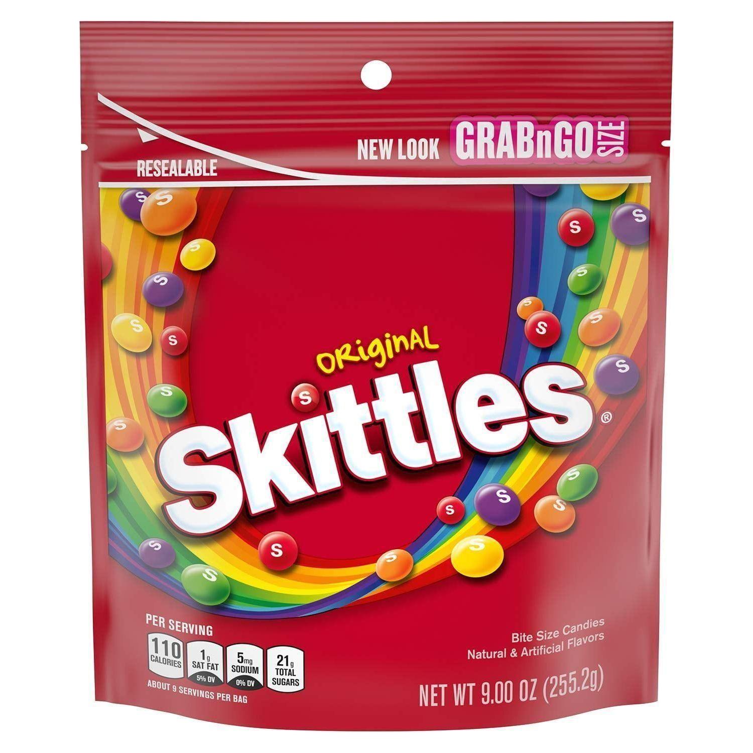 Skittles Original Summer Chewy Candy, Grab N Go, 9 Oz Resealable Candy Bag - Skittles