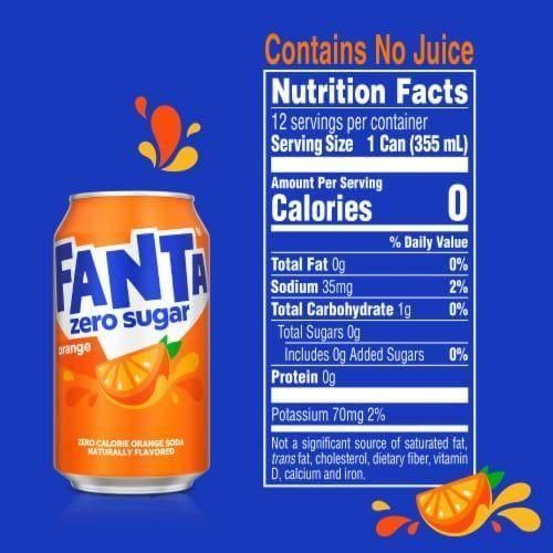 Fanta Orange Soda, 12 Fl Oz, Pack of 12 - Fanta